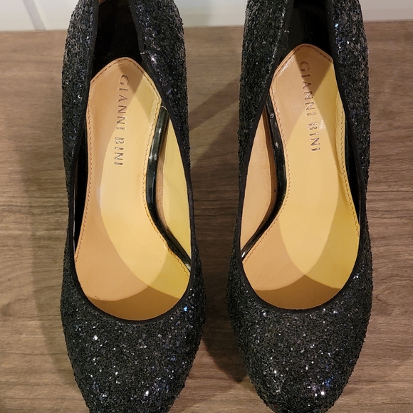 Gianni Bini Black glitter heels - Picture 3 of 7